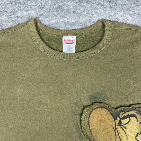 Disney Sweater Women Large Green Store Exclusive Grumpy Cutout Fleece Sweatshirt - Picture 3 of 10